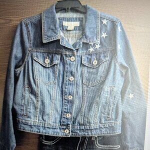 SIZE M CATHERINE MALADRINO Star Blue Jean Jacket INVPV39